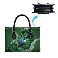 Tui Bird Koru Silver Fern Aotearoa Leather Bag