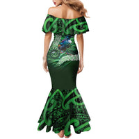 Tui Bird Koru Silver Fern Aotearoa Mermaid Dress
