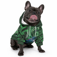 Tui Bird Koru Silver Fern Aotearoa Pet Hoodie LT9 - Polynesian Pride