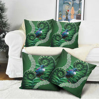 Tui Bird Koru Silver Fern Aotearoa Pillow Cover