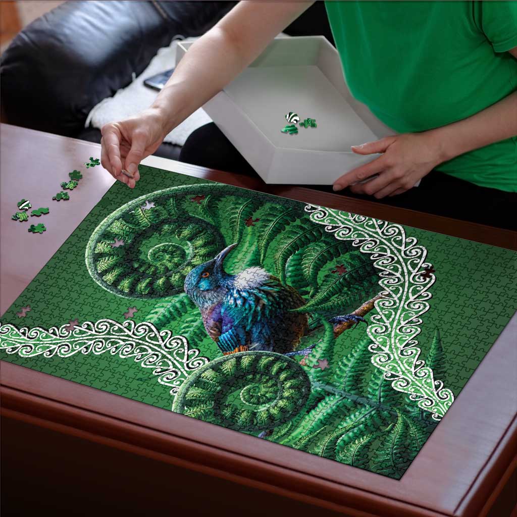 Tui Bird Koru Silver Fern Aotearoa Puzzle