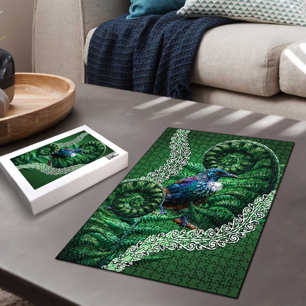 Tui Bird Koru Silver Fern Aotearoa Puzzle