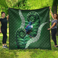 Tui Bird Koru Silver Fern Aotearoa Quilt