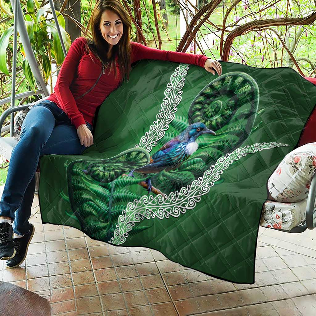 Tui Bird Koru Silver Fern Aotearoa Quilt