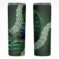 Tui Bird Koru Silver Fern Aotearoa Skinny Tumbler