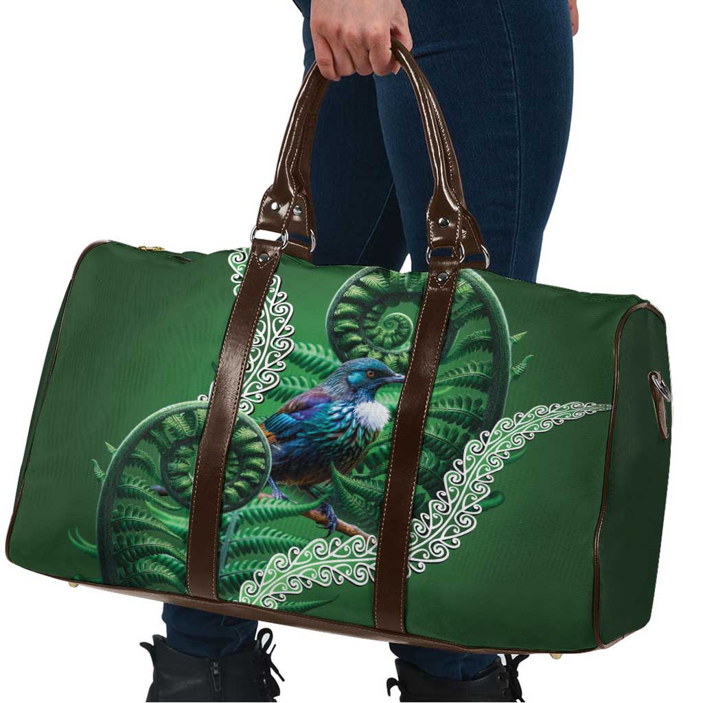 Tui Bird Koru Silver Fern Aotearoa Travel Bag