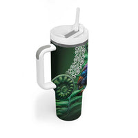 Tui Bird Koru Silver Fern Aotearoa Tumbler With Handle