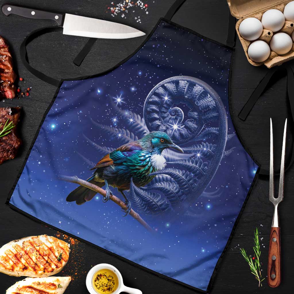 Tui Bird Matariki Galaxy Apron Koru Silver Fern Aotearoa