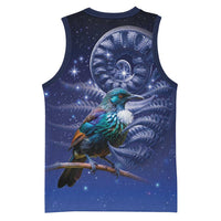 Tui Bird Matariki Galaxy Basketball Jersey Koru Silver Fern Aotearoa