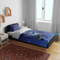 Tui Bird Matariki Galaxy Bedding Set Koru Silver Fern Aotearoa