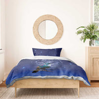 Tui Bird Matariki Galaxy Bedding Set Koru Silver Fern Aotearoa