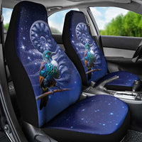 Tui Bird Matariki Galaxy Car Seat Cover Koru Silver Fern Aotearoa