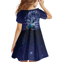 Tui Bird Matariki Galaxy Family Matching Summer Maxi Dress and Hawaiian Shirt Koru Silver Fern Aotearoa LT9 - Polynesian Pride