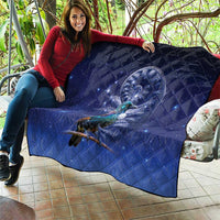Tui Bird Matariki Galaxy Quilt Koru Silver Fern Aotearoa