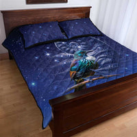 Tui Bird Matariki Galaxy Quilt Bed Set Koru Silver Fern Aotearoa