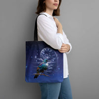Tui Bird Matariki Galaxy Tote Bag Koru Silver Fern Aotearoa