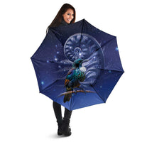 Tui Bird Matariki Galaxy Umbrella Koru Silver Fern Aotearoa