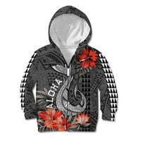 Hawaii Fish Hook Kid Hoodie Polynesian Vintage Vibes LT9 - Polynesian Pride