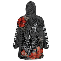 Hawaii Hammerhead Shark Wearable Blanket Hoodie Polynesian Vintage Vibes LT9 - Polynesian Pride