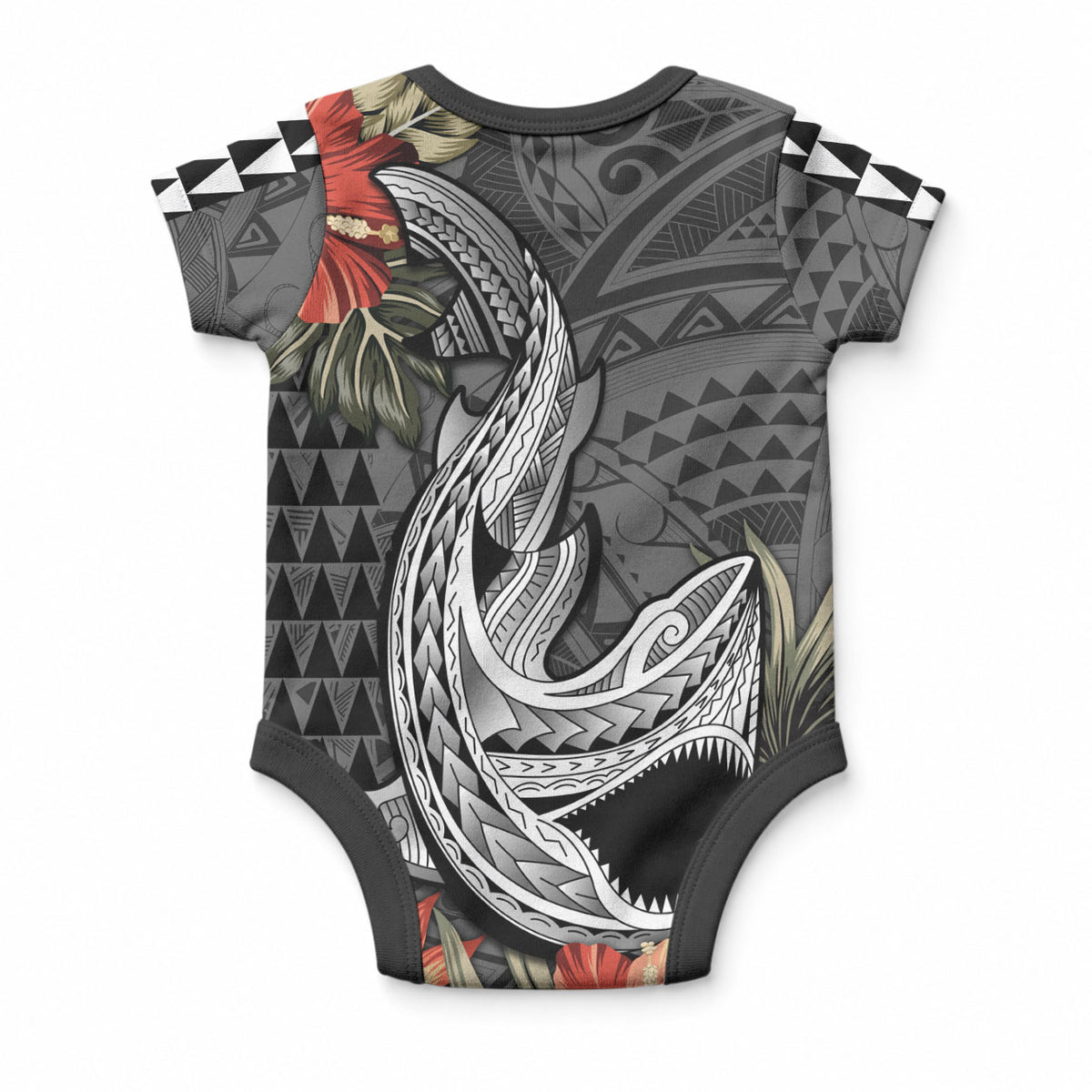 Hawaii Shark Tattoo Baby Onesie Polynesian Vintage Vibes LT9 - Polynesian Pride
