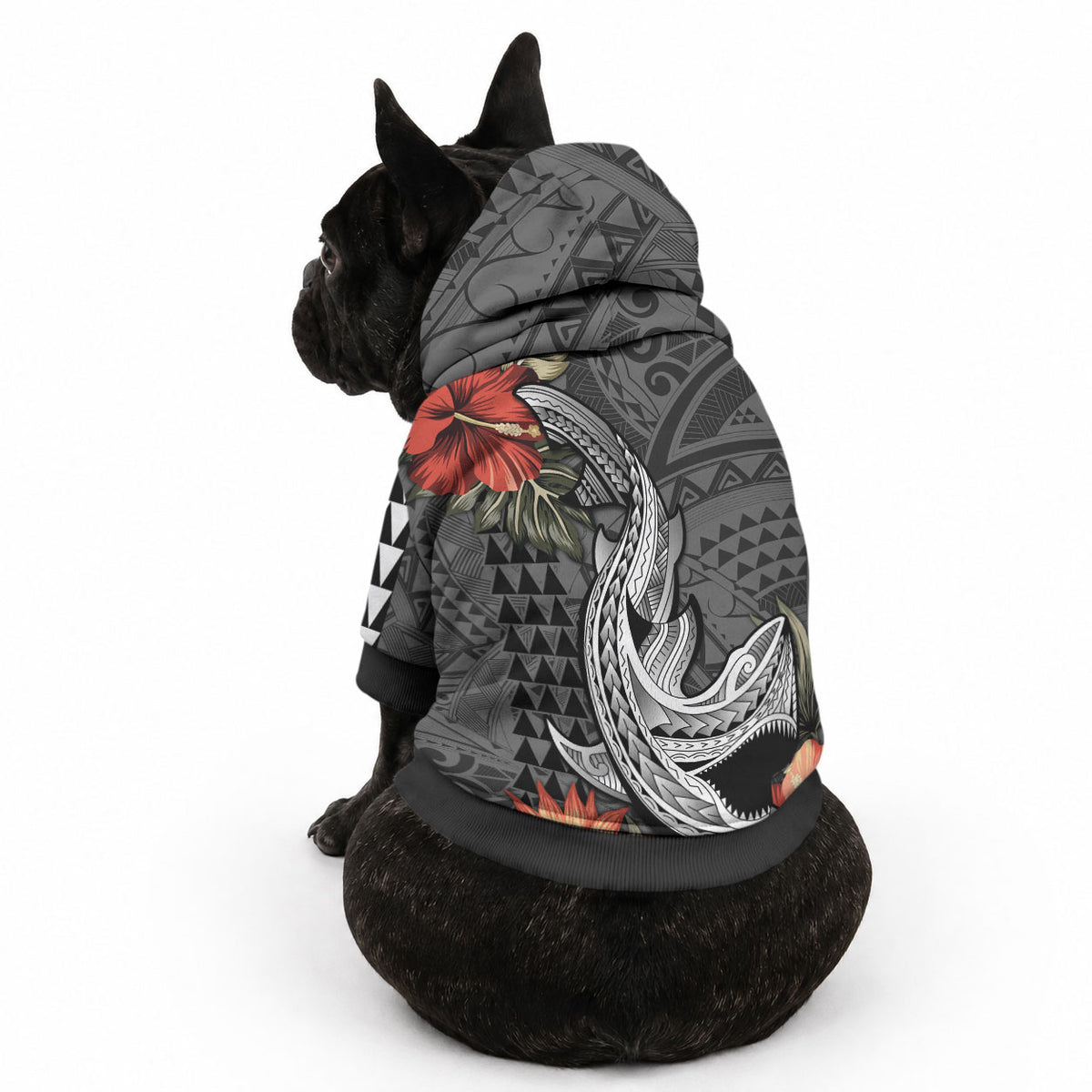 Hawaii Shark Tattoo Pet Hoodie Polynesian Vintage Vibes LT9 - Polynesian Pride