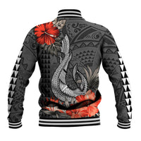 Personalised Hawaii Fish Hook Baseball Jacket Polynesian Vintage Vibes LT9 - Polynesian Pride