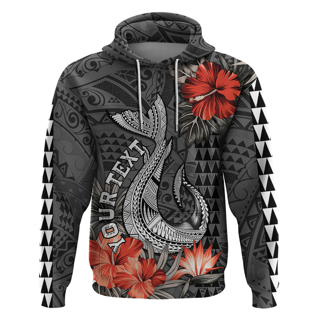 Custom Hawaii Fish Hook Hoodie Polynesian Vintage Vibes LT9 Pullover Hoodie Black - Polynesian Pride