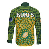 Cook Islands Rugby Long Sleeve Button Shirt Kukis Athletic Style LT9 - Polynesian Pride