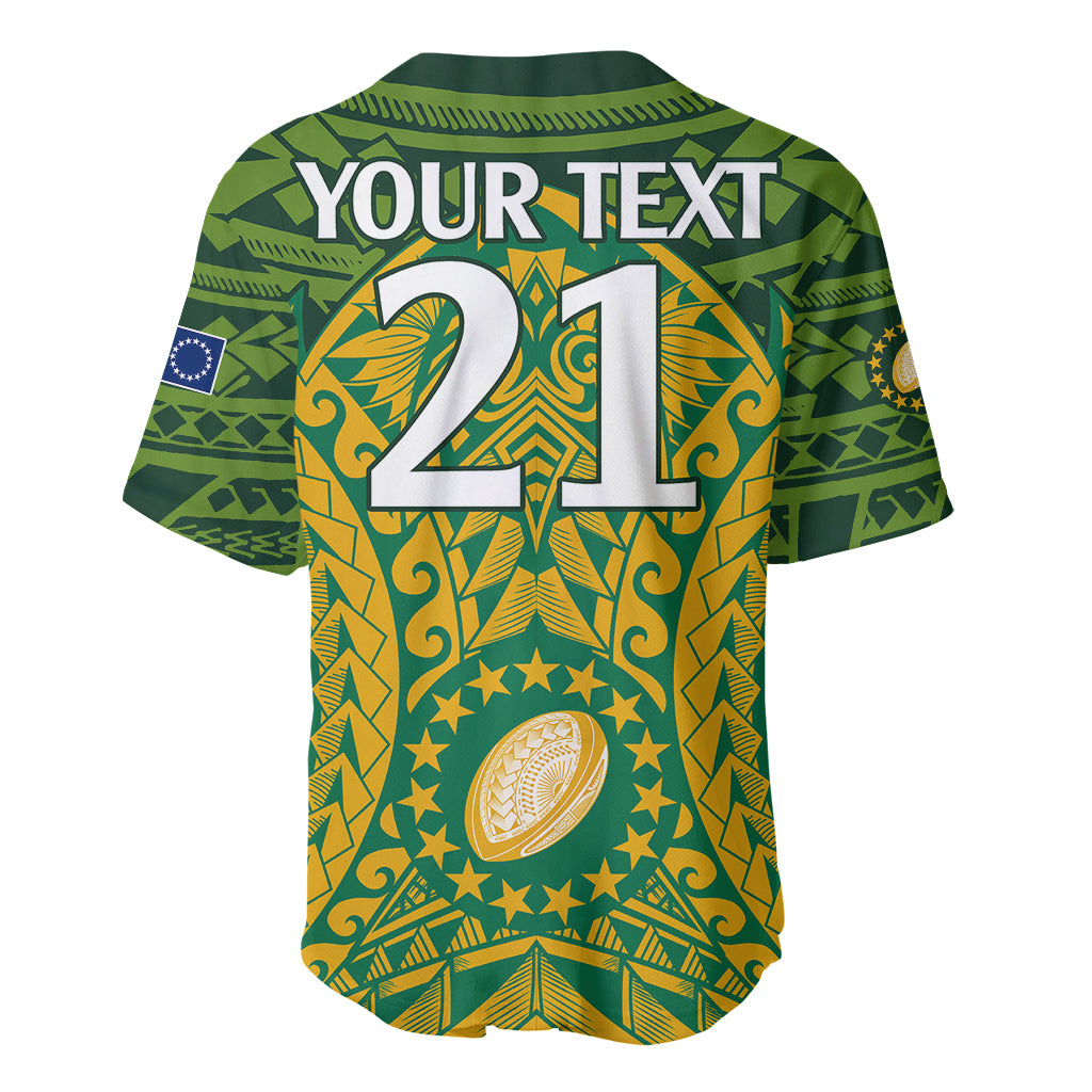Personalised Cook Islands Rugby Baseball Jersey Kukis Athletic Style LT9 - Polynesian Pride