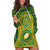 Personalised Cook Islands Rugby Hoodie Dress Kukis Athletic Style LT9 Green - Polynesian Pride