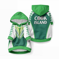 Polynesian Pride Cook Islands Rugby Pet Hoodie No1 LT9 Pullover Green - Polynesian Pride