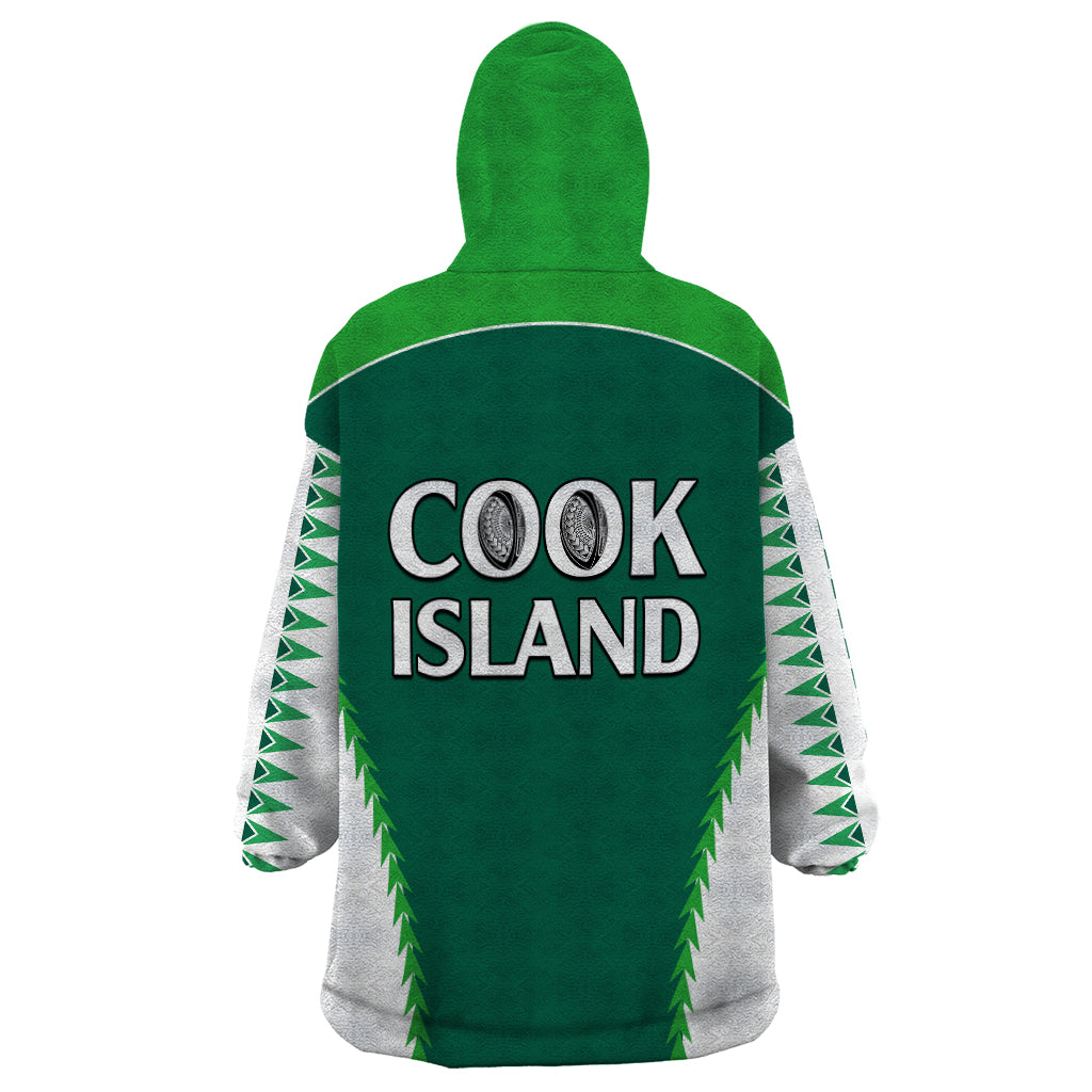 Polynesian Pride Cook Islands Rugby Wearable Blanket Hoodie No1 LT9 - Polynesian Pride