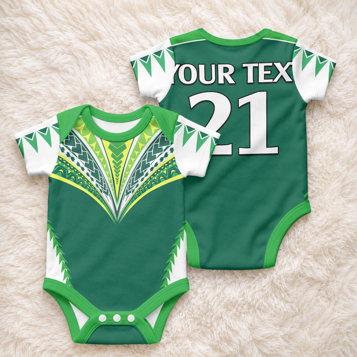 Cook Islands Rugby Custom Baby Onesie Polynesian Pattern No1 LT9 - Polynesian Pride