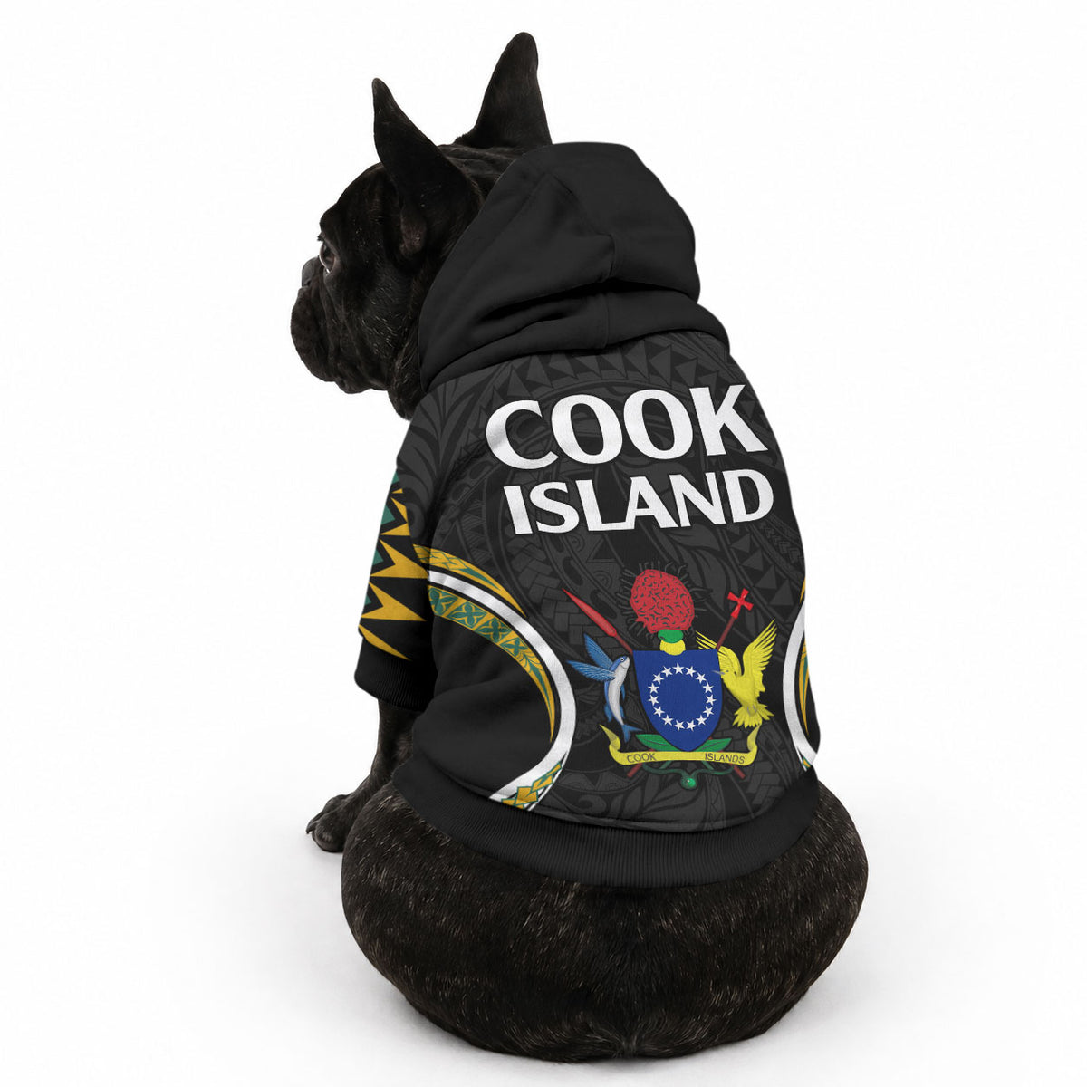 Polynesian Pride Cook Islands Pet Hoodie Tribal Wave Style LT9 - Polynesian Pride