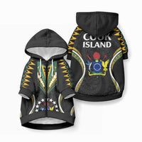 Polynesian Pride Cook Islands Pet Hoodie Tribal Wave Style LT9 Zip-up Black - Polynesian Pride