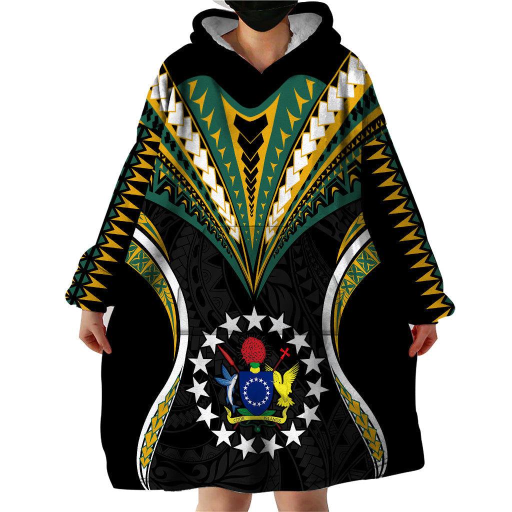Polynesian Pride Cook Islands Wearable Blanket Hoodie Tribal Wave Style LT9 - Polynesian Pride