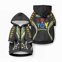 Personalised Polynesian Pride Cook Islands Pet Hoodie Tribal Wave Style LT9 Zip-up Black - Polynesian Pride