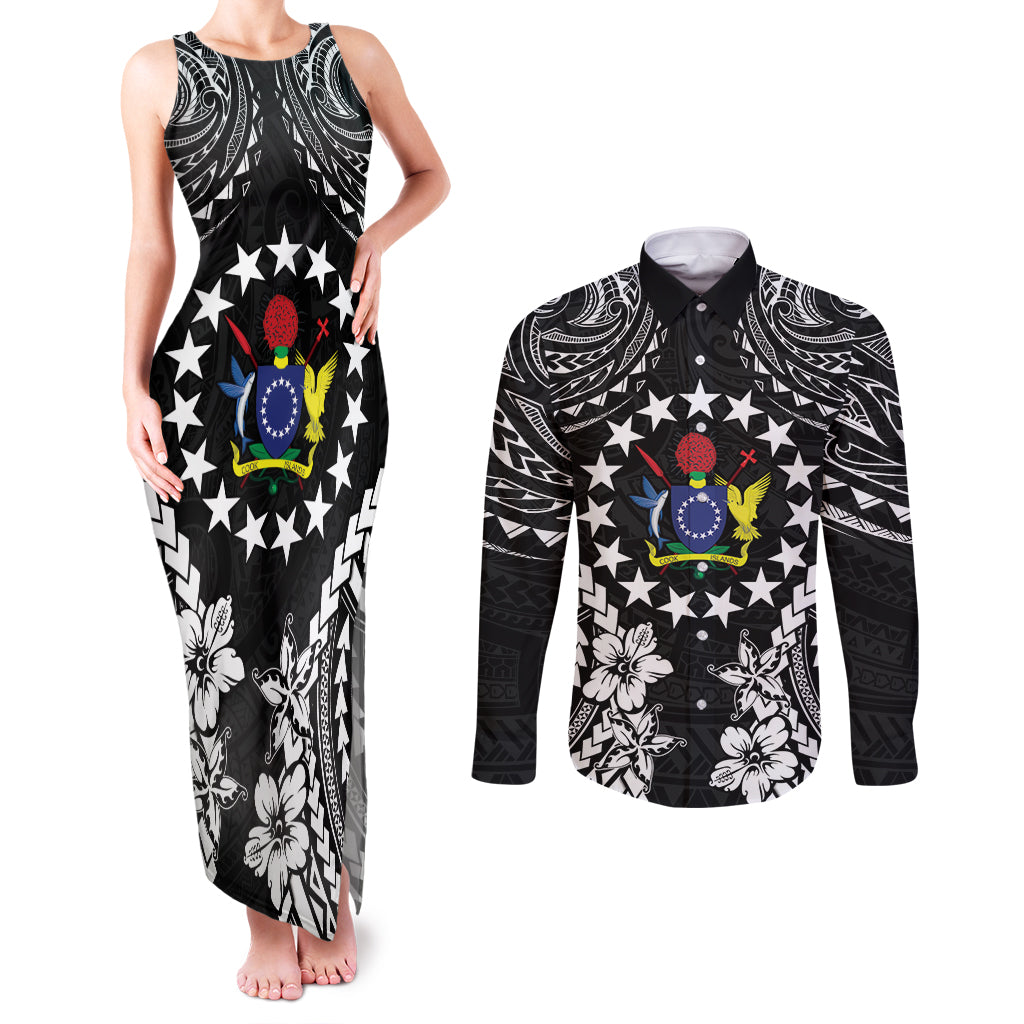 Cook Islands Ra o te Ui Ariki Est 1967 Couples Matching Tank Maxi Dress and Long Sleeve Button Shirt