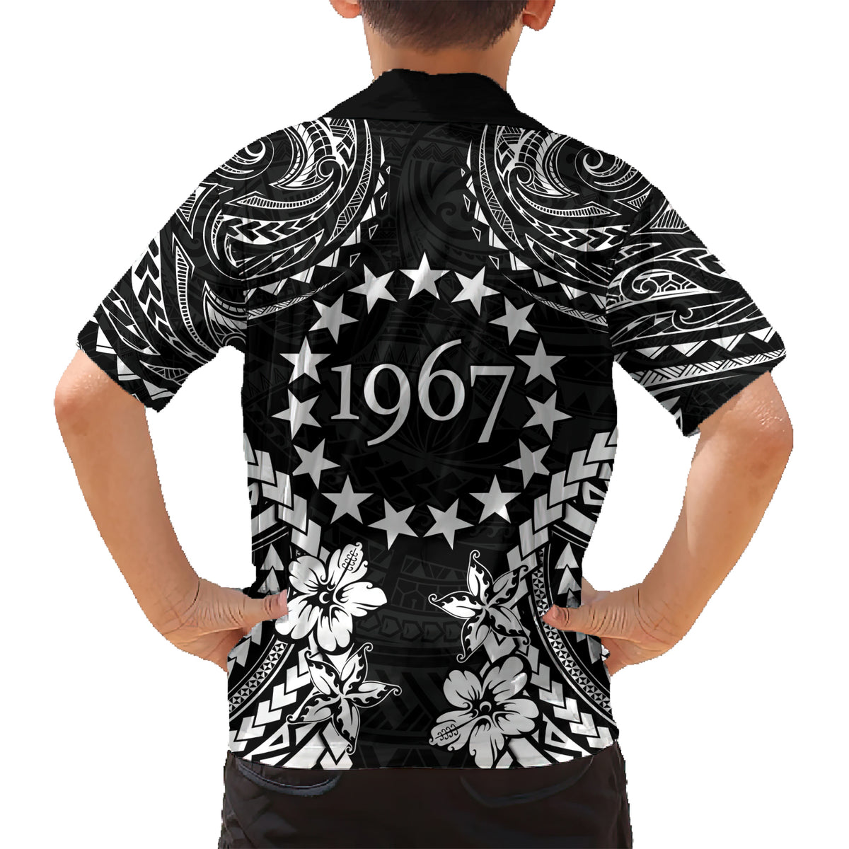 Cook Islands Ra o te Ui Ariki Est 1967 Family Matching Short Sleeve Bodycon Dress and Hawaiian Shirt LT9 - Polynesian Pride