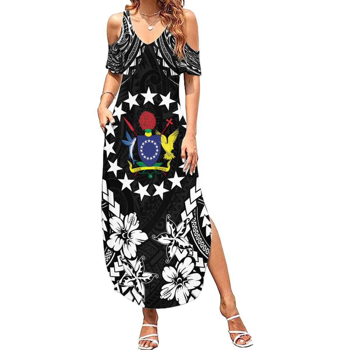 Cook Islands Ra o te Ui Ariki Est 1967 Summer Maxi Dress