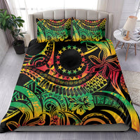 Cook Islands 15 Stars Bedding Set Kuki Airani Polynesian Tribal Wave Tattoo