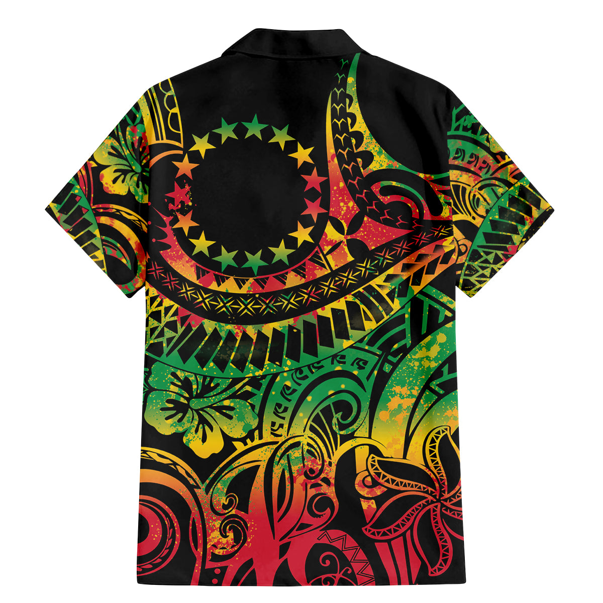 Cook Islands 15 Stars Family Matching Mermaid Dress and Hawaiian Shirt Kuki Airani Polynesian Tribal Wave Tattoo LT9 - Polynesian Pride