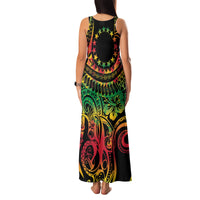 Cook Islands 15 Stars Family Matching Tank Maxi Dress and Hawaiian Shirt Kuki Airani Polynesian Tribal Wave Tattoo