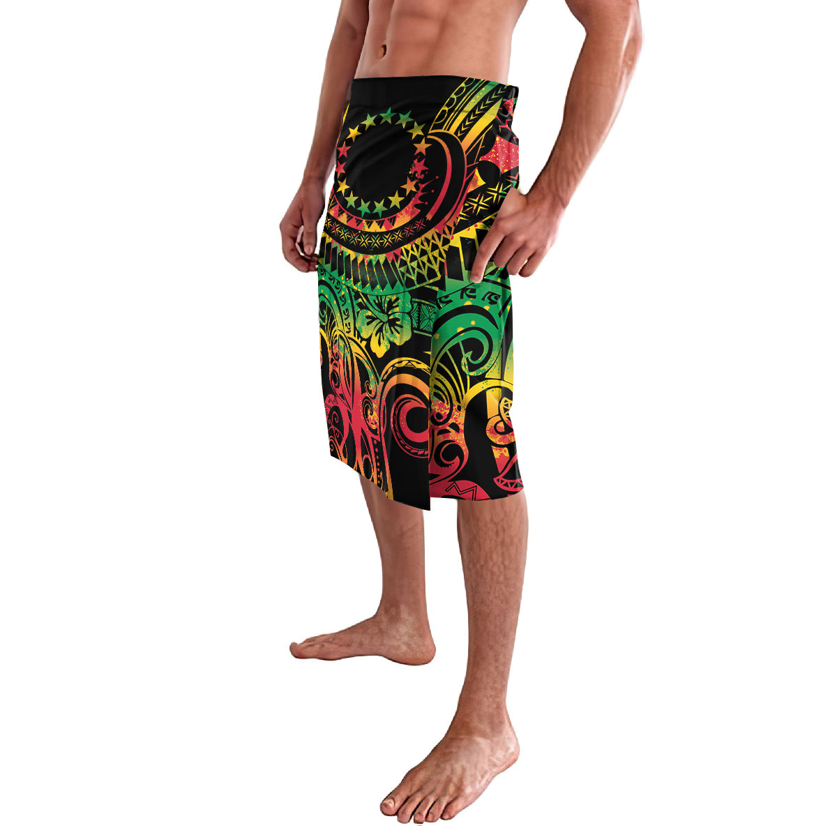 Cook Islands 15 Stars Lavalava Kuki Airani Polynesian Tribal Wave Tattoo