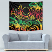 Cook Islands 15 Stars Tapestry Kuki Airani Polynesian Tribal Wave Tattoo