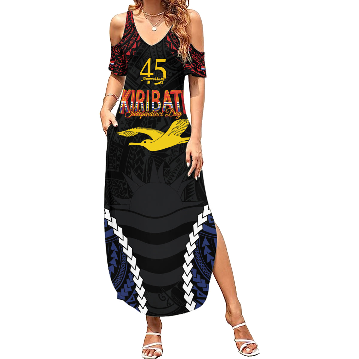 Kiribati 45th Anniversary Independence Day Summer Maxi Dress Since 1979