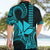 Custom King Kamehameha Day Hawaii Hawaiian Shirt Paradise of the Pacific Tribal Kakau - Aqua LT9 - Polynesian Pride