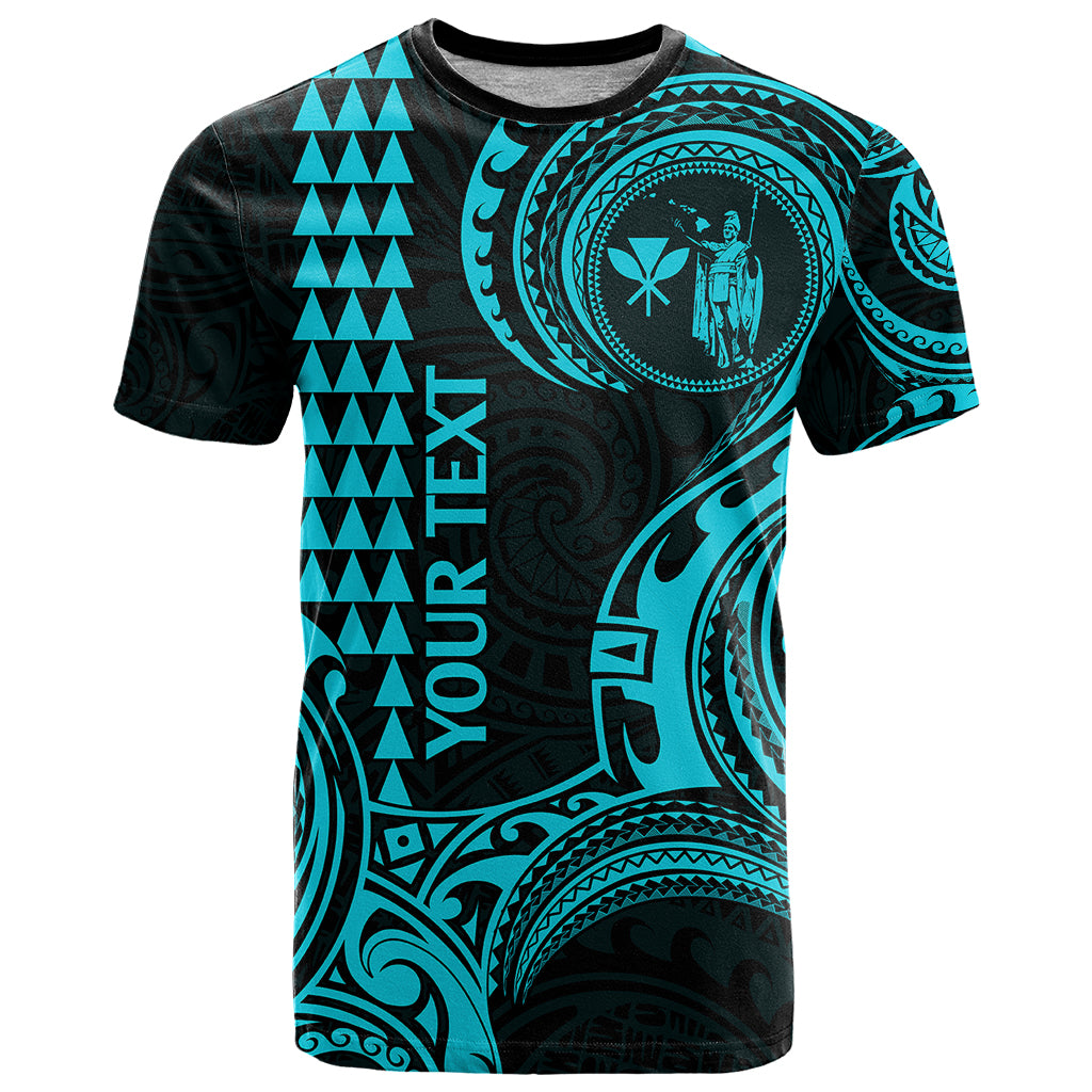 Custom King Kamehameha Day Hawaii T Shirt Paradise of the Pacific Tribal Kakau Aqua LT9 Aqua - Polynesian Pride