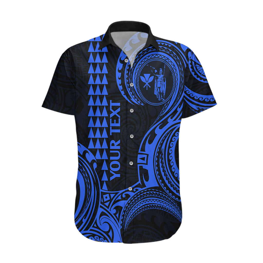 Custom King Kamehameha Day Hawaii Hawaiian Shirt Paradise of the Pacific Tribal Kakau - Blue LT9 Blue - Polynesian Pride