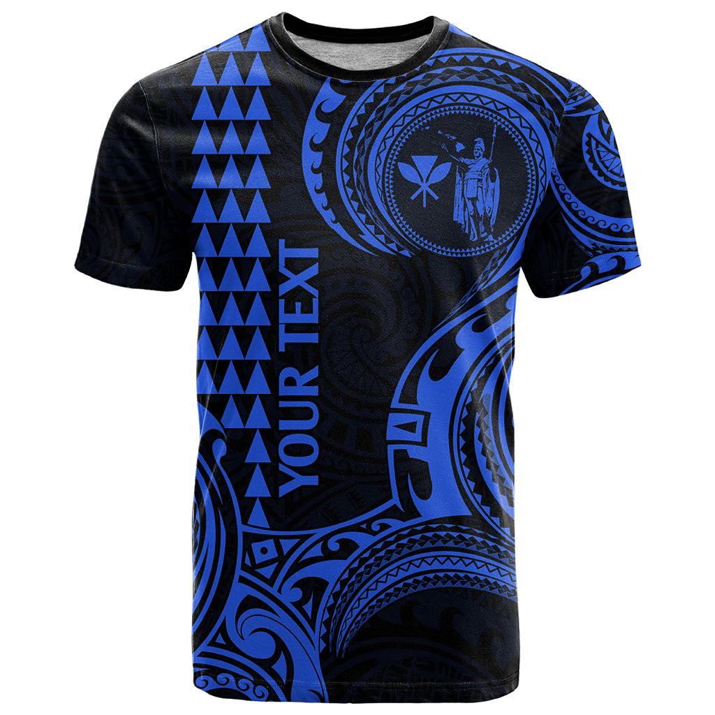 Custom King Kamehameha Day Hawaii T Shirt Paradise of the Pacific Tribal Kakau Blue LT9 Blue - Polynesian Pride